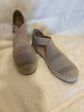 FOREVER Beige Knit Espadrilles